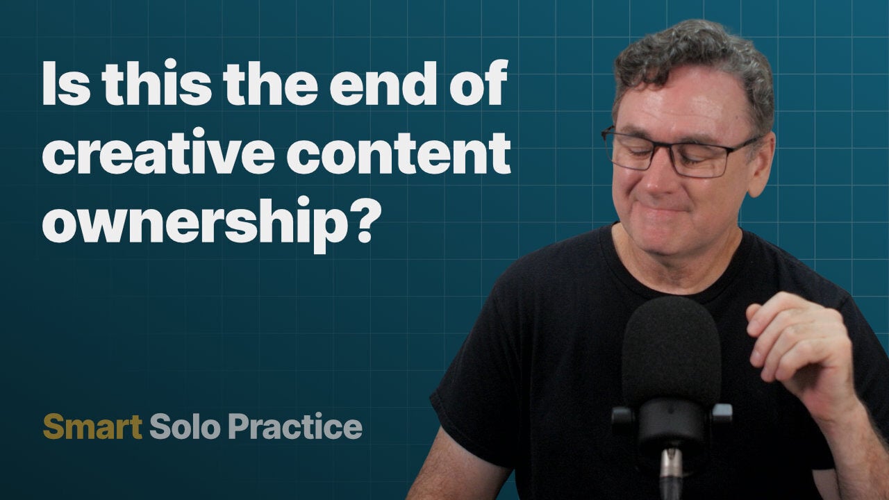 Episode cover image that says, "Is this the end of creative content ownership?"